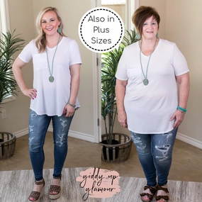 Just Right Short Sleeve Pocket Tee in White Spark Glow ZeroWasteProduction