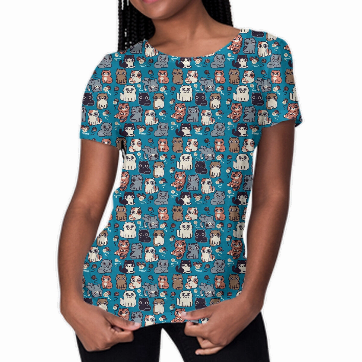 Kawaii Cat Family thermal Timeless Piece