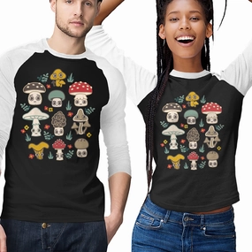 Stylish Day Wear Kawaii Fungi Pattern