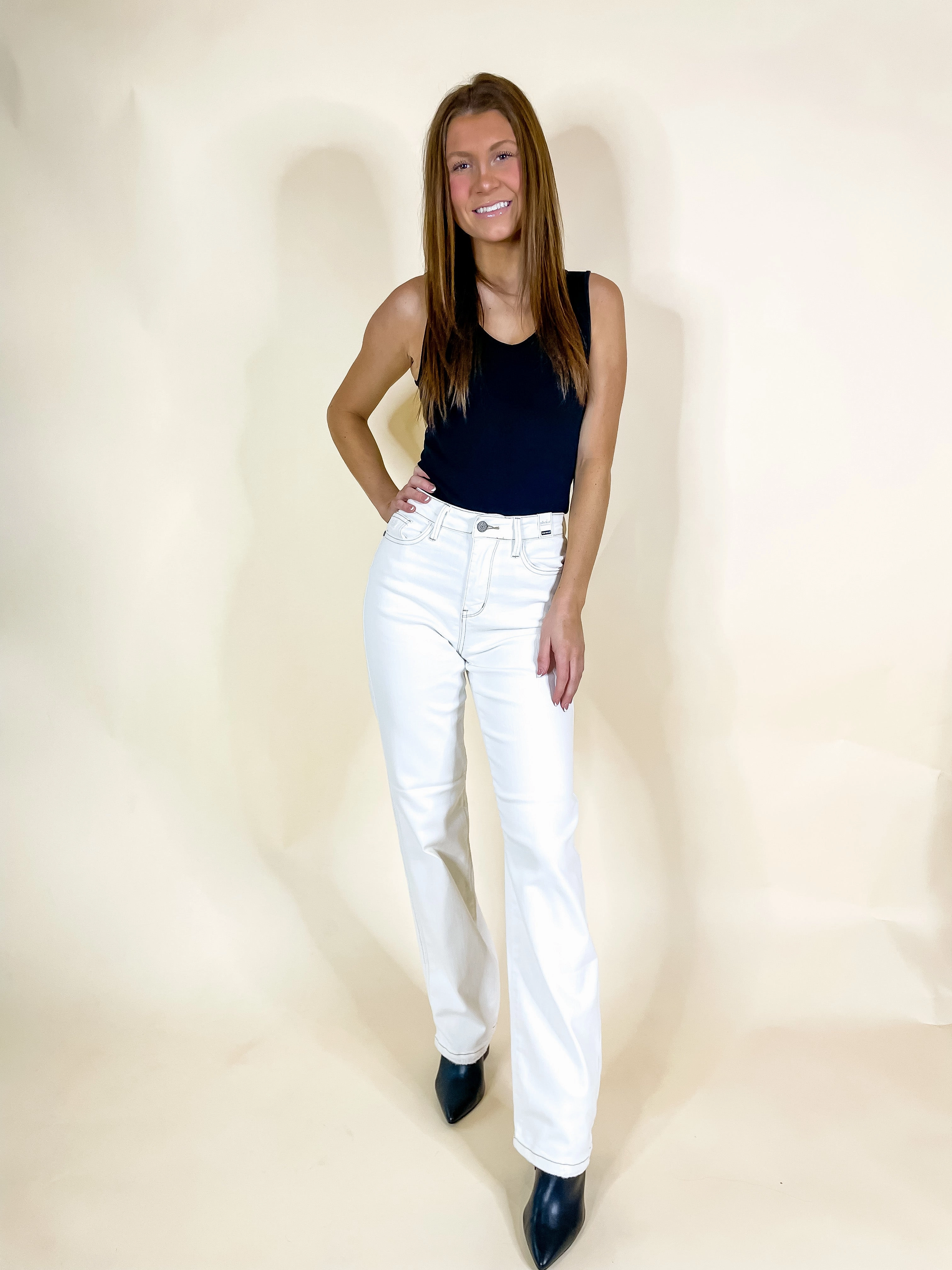 Cool Hooded Jacket AntiSnagTechnology Last Chance Size 0 & 1 | Judy Blue | Feeling My Best Straight Leg Jeans in Ecru