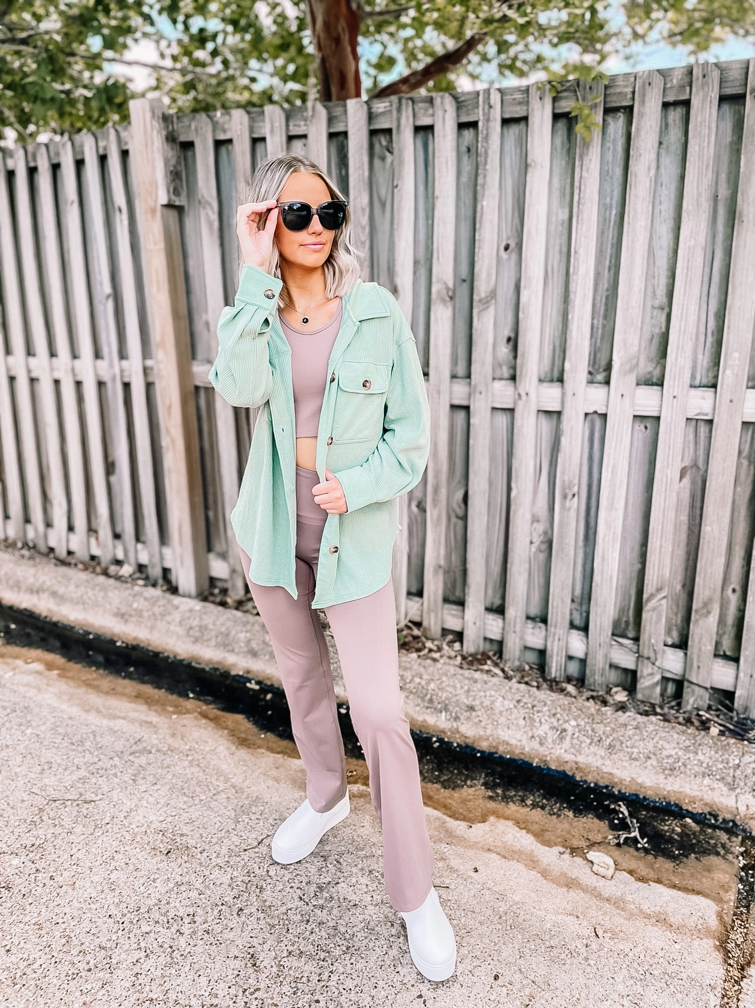 Energy Mood Last Chance Size 3XL | A Place To Unwind Button Up Waffle Knit Shacket in Sage Green