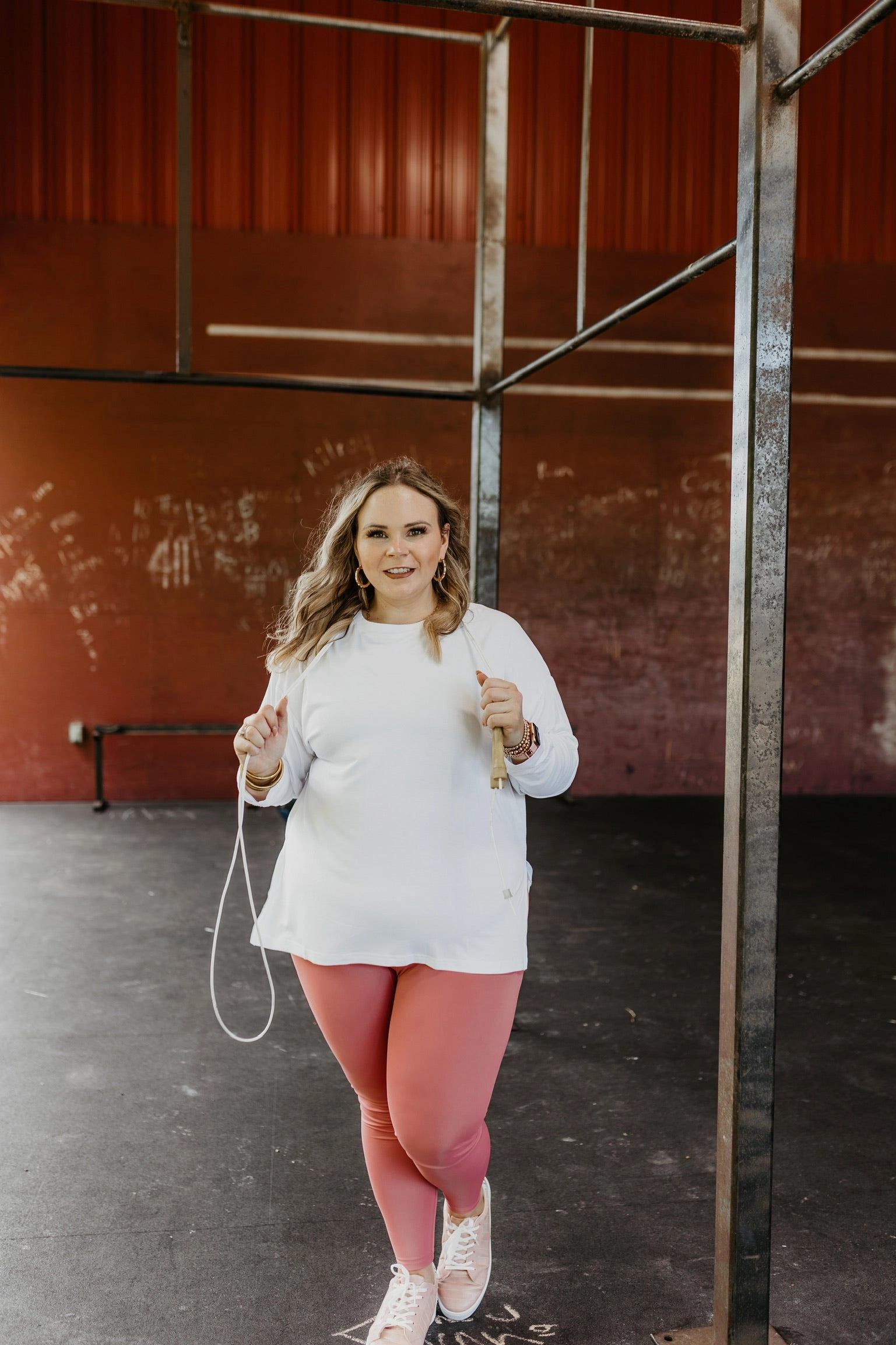 UVProtectionCloth London Edge Last Chance Size Small | Don't Do Cardio Long Sleeve Top with Side Slits in Off White