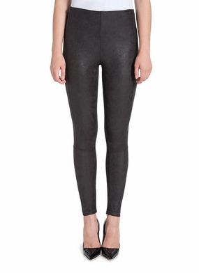 Last Chance Size Small | Lysse Premium Buffed Suede Leggings in Black Boho Light