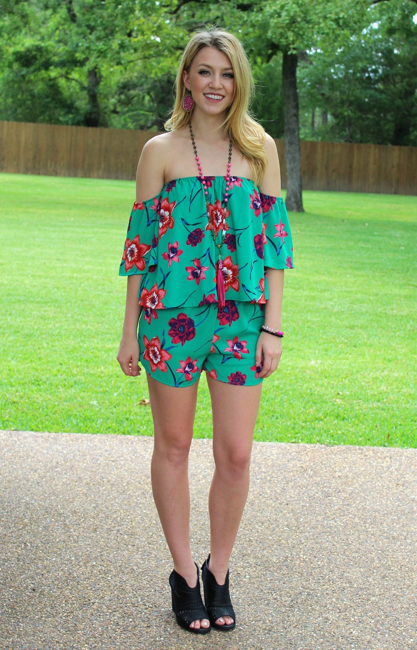 TearResistant Fabric Vacation Mood Last Chance Size Small | Tropical Dreams Floral Shorts | ONLY 1 LEFT!