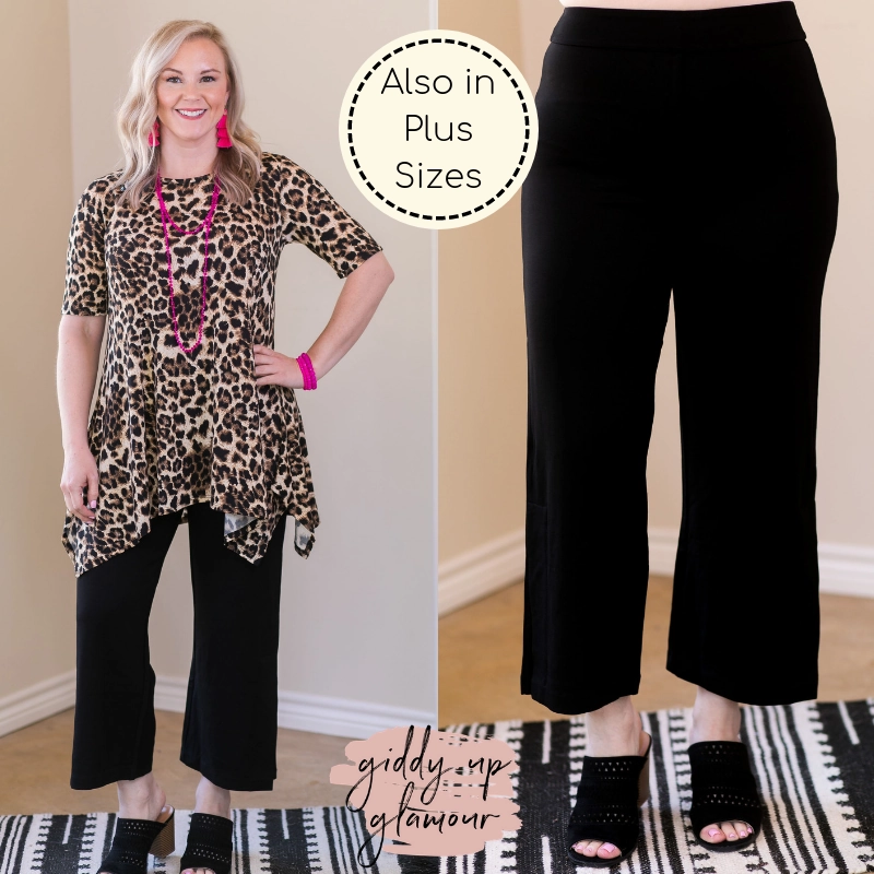 WearResistantHem Glow Core Last Chance Size Small & Medium | Lysse Flare Crop Leggings in Black Lightweight Ponte