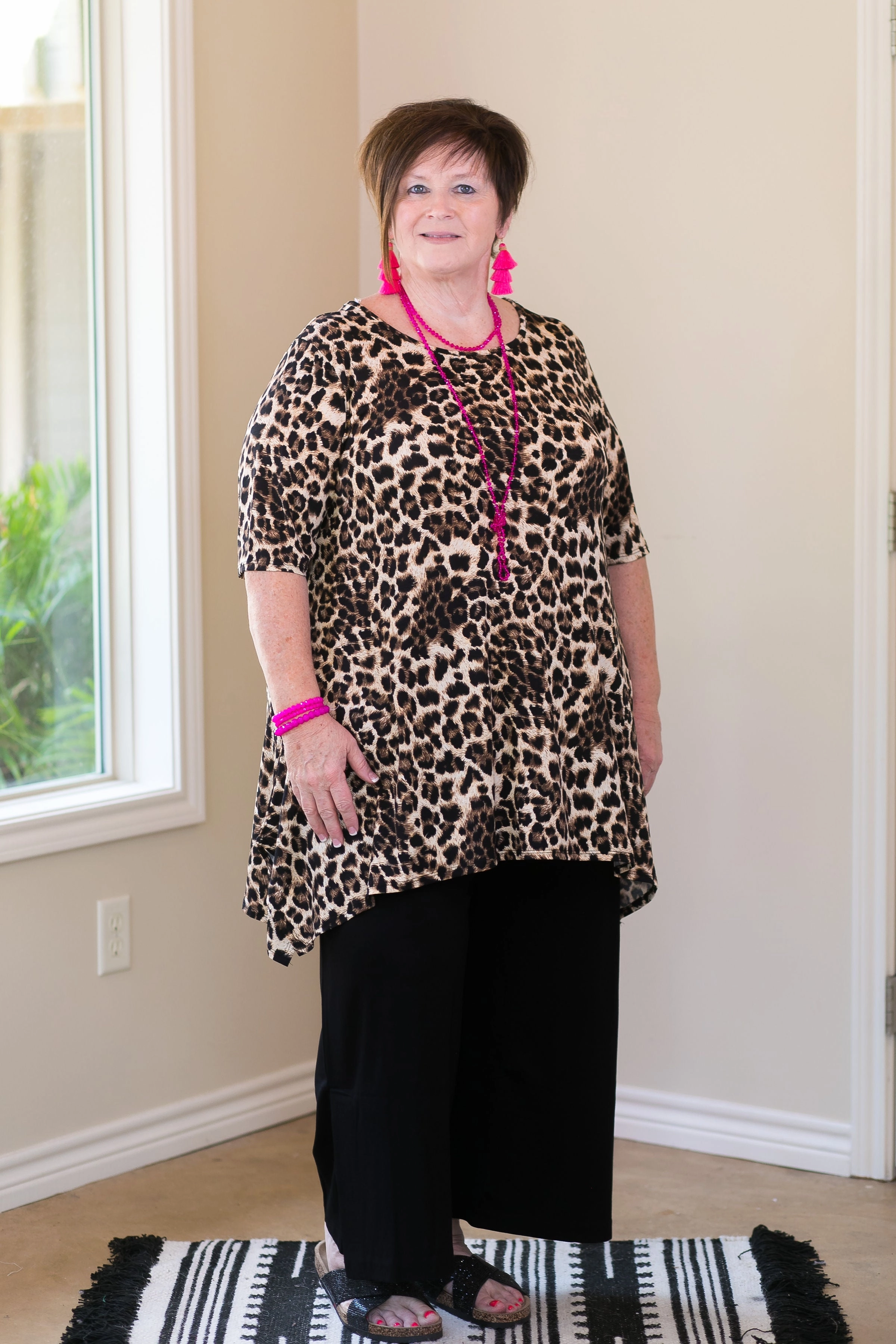 Last Chance Size Small & Medium | Lysse Flare Crop Leggings in Black Lightweight Ponte Lift Mode