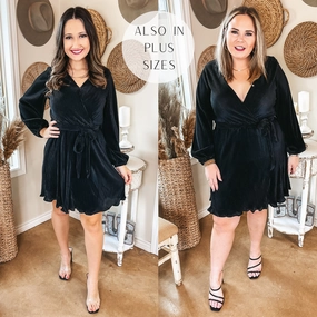 Warm Fashion Glam Night Last Chance Size Small and 2XL | Learning Something New Pleated Long Sleeve V Neck Dress in Black