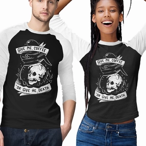 Give Me Coffee Or Give Me Death Sleek And Stylish Performance Stretch