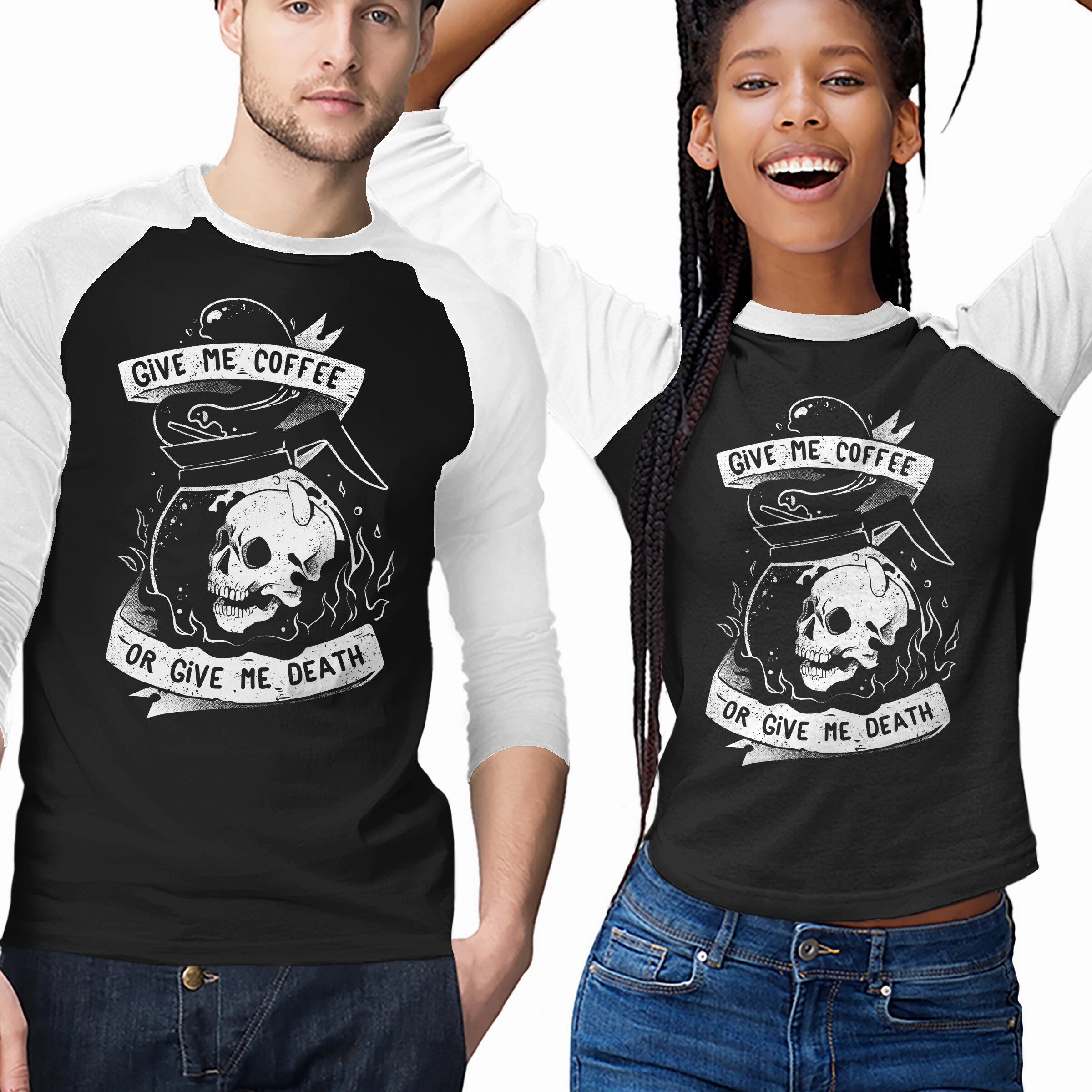 Give Me Coffee Or Give Me Death Sleek And Stylish Performance Stretch