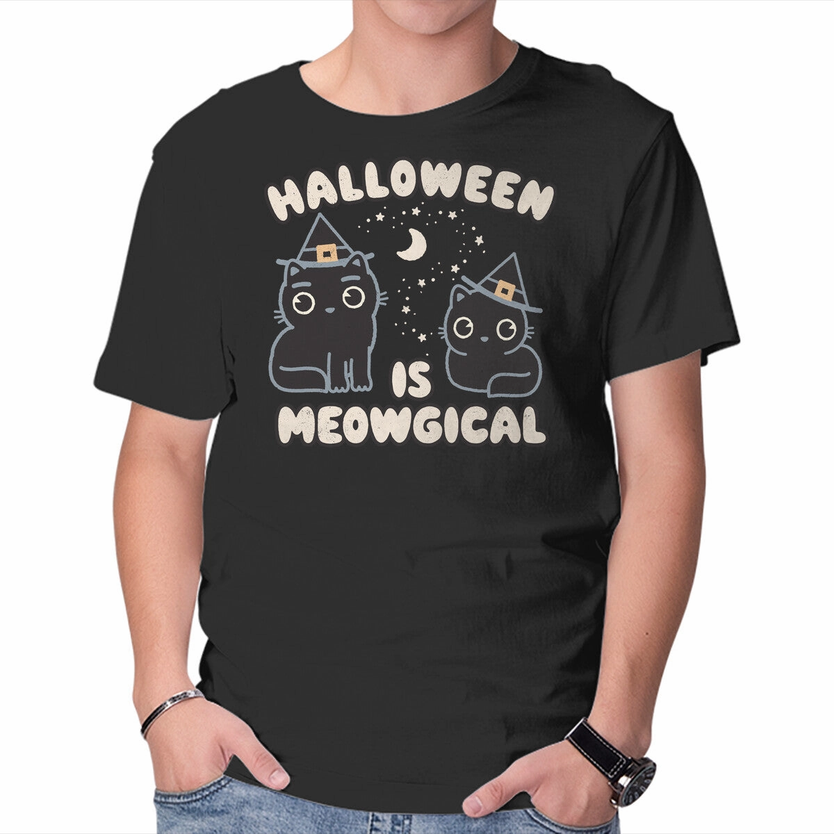 Anti Pilling Finish Adjustable Fit Halloween Is Meowgical