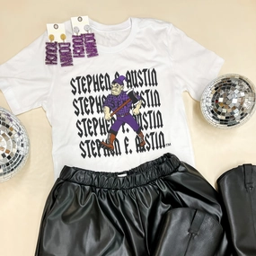 Lumberjack Game Day | Stephen F. Austin Short Sleeve Graphic Tee in White Craft Core