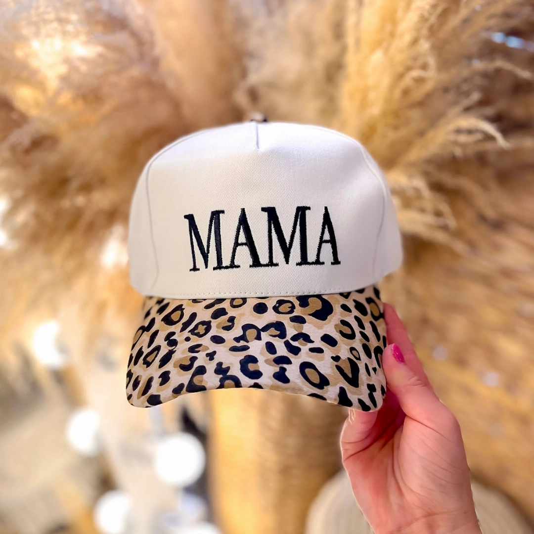 Mama Two Tone Canvas Trucker Cap in Multiple Color Options Adult sophistication