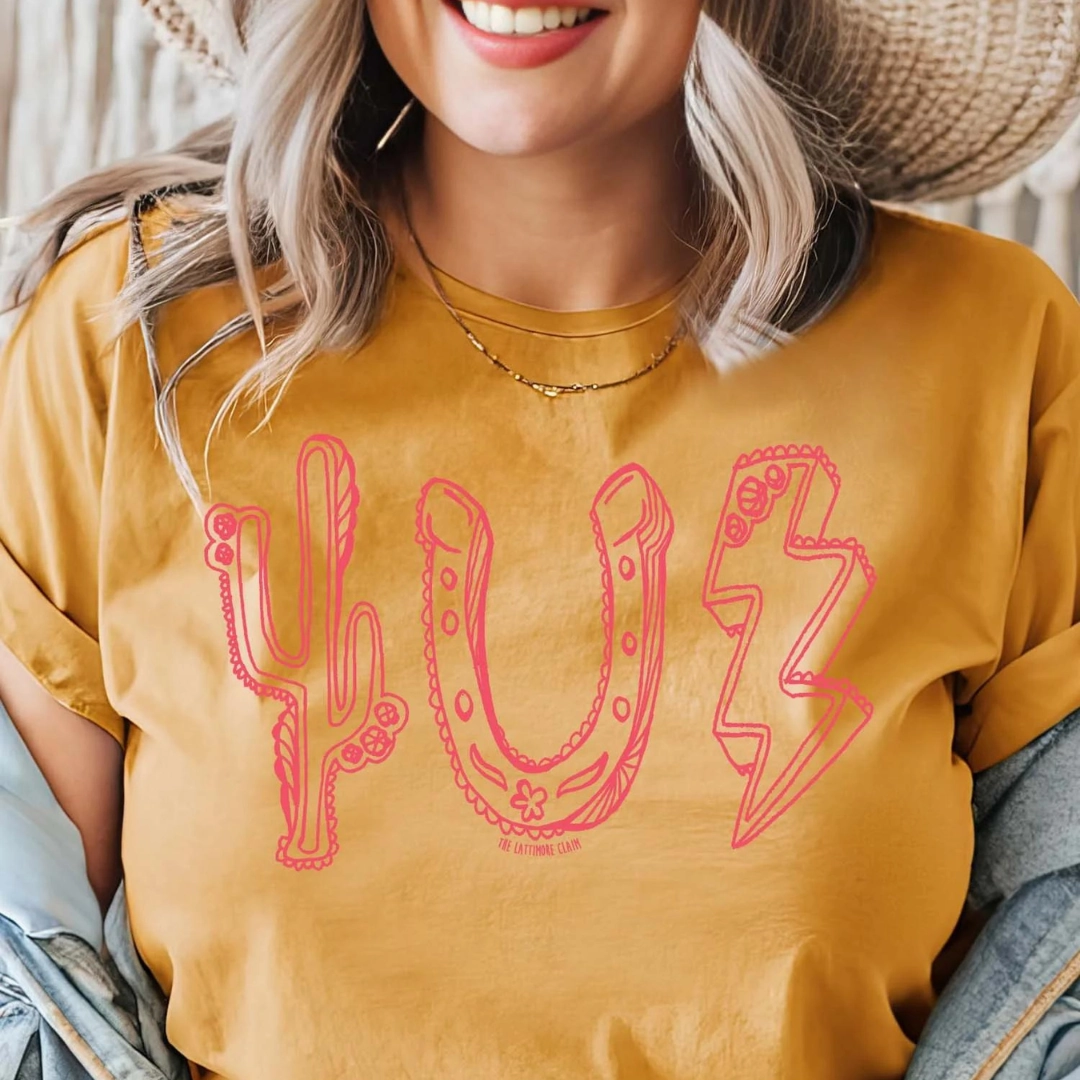 Breathable Fit Breathable Essentials Online Exclusive | Rodeo Roundup Icons Graphic Tee in Mustard