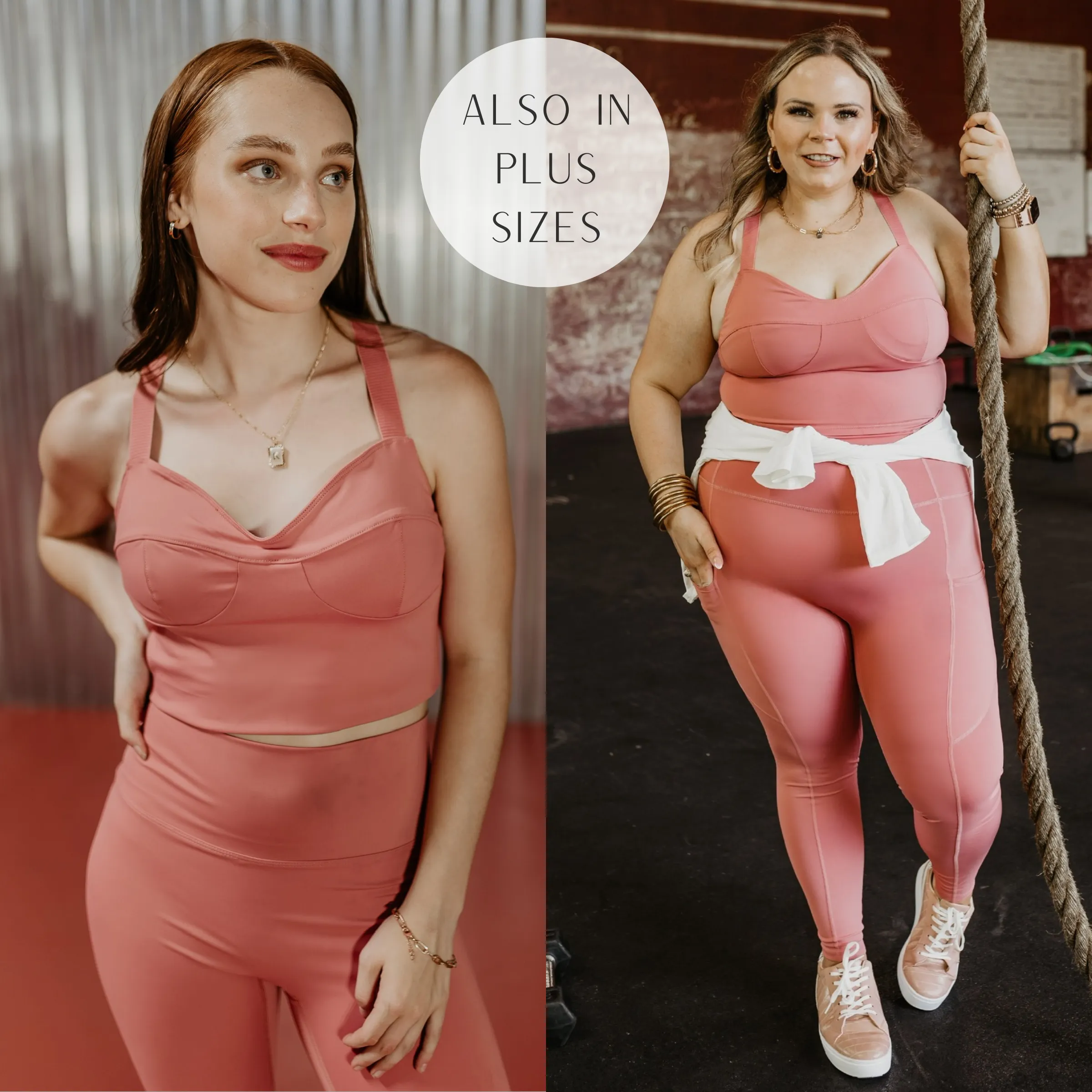 Always RXing Adjustable Strap Tank Top Sports Bra in Mauve Pink TailoredCut UltraLightweight