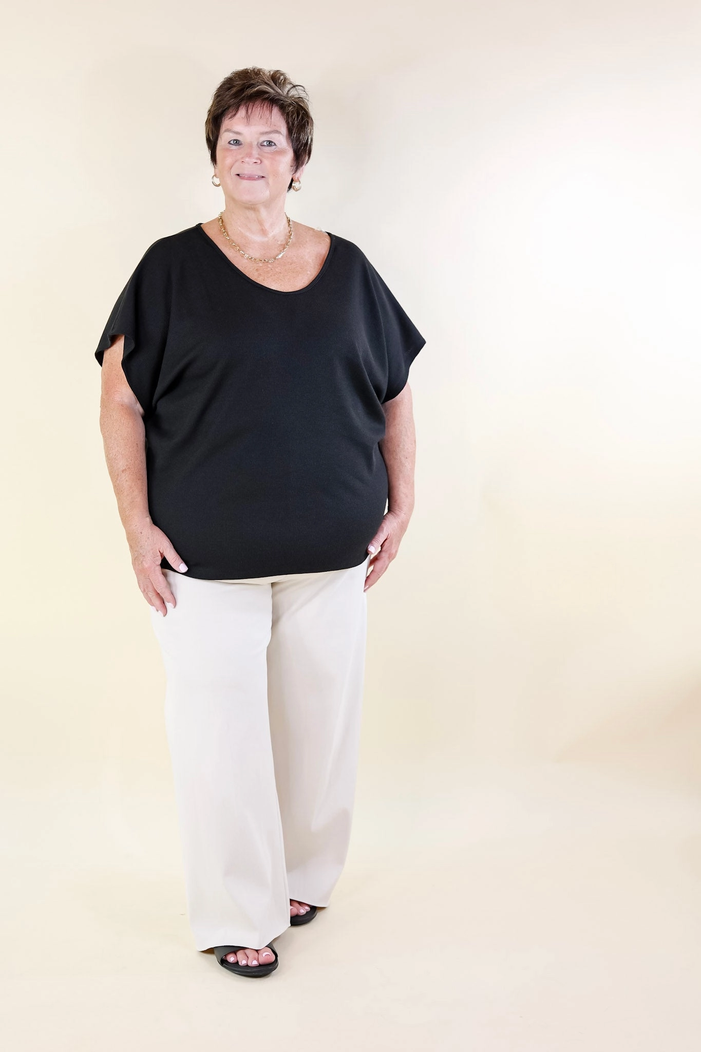 Lyss?? | Erin Wide Leg Denim Trousers in Oat (Ivory) DurableStitching