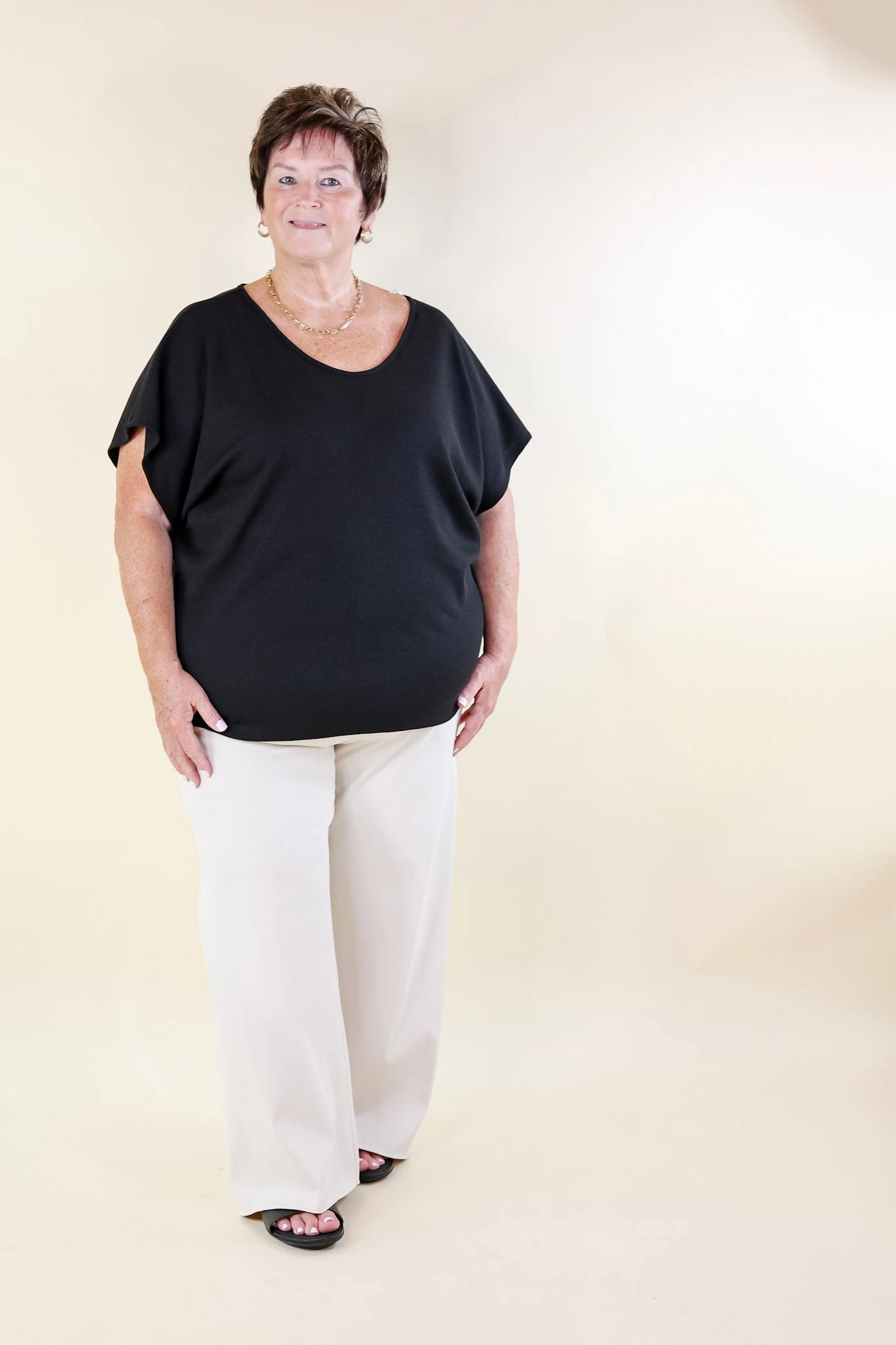 ReflectiveTrimDetails Lyss?? | Erin Wide Leg Denim Trousers in Oat (Ivory)