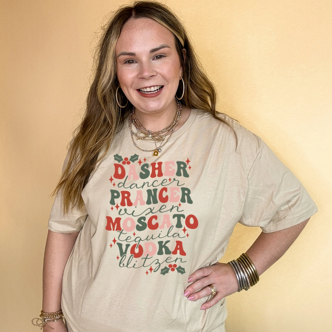 Everyday Fashion Online Exclusive | Reindeer Refreshments Graphic Tee in Multiple Color Options