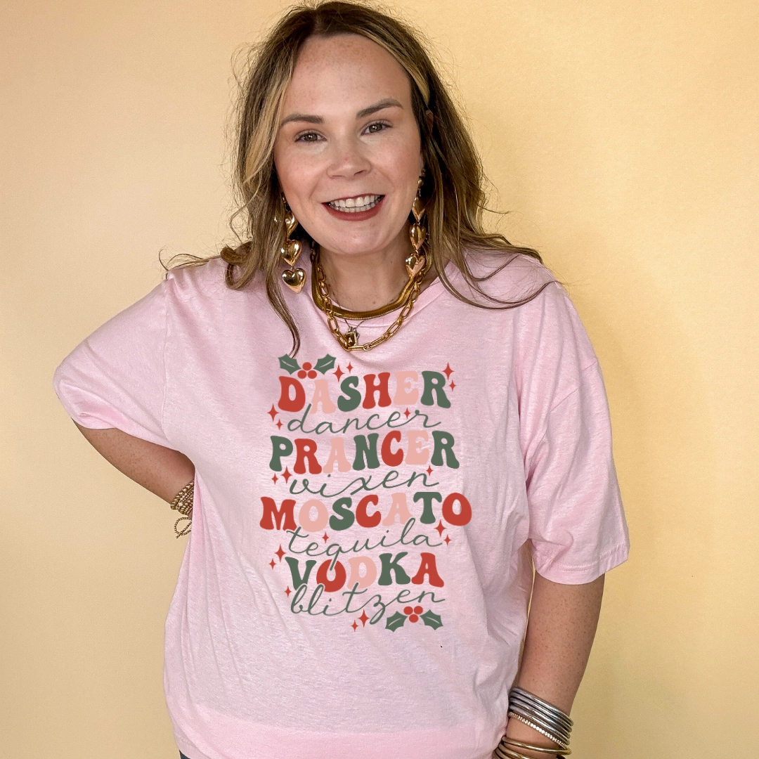 yoga clothing Flattering Cut Online Exclusive | Reindeer Refreshments Graphic Tee in Multiple Color Options