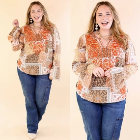 Everything Counts Floral Embroidered Top in Olive Green Mix Boho chic Winter Fashion