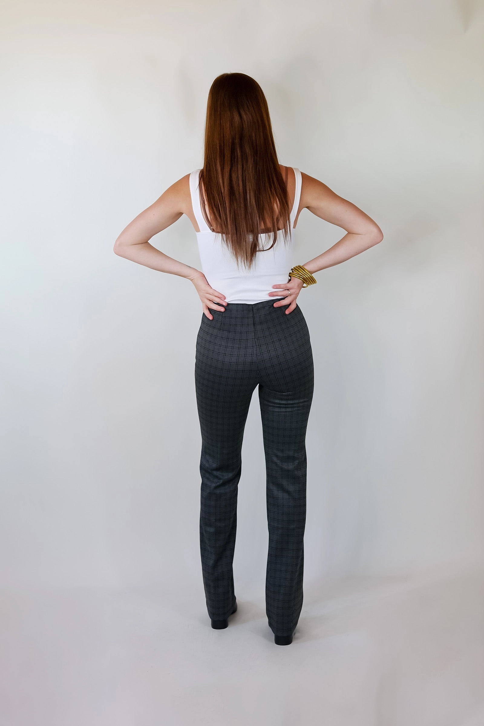 Lyss?? | Elysse Jacquard Wide Leg Pants in Black Virtual Fit SoftenedEdges