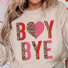 contrast Travel convenience Online Exclusive | Boy Bye Cheetah and Color Block Graphic Sweatshirt in Cream