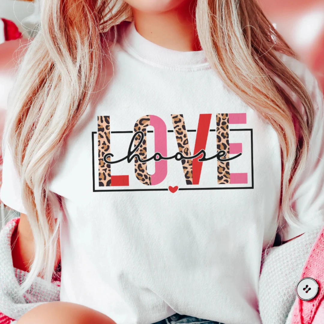 Autumn Wear Pilling Resistant Finish Online Exclusive | Choose Love Cheetah and Color Block Graphic Tee in White