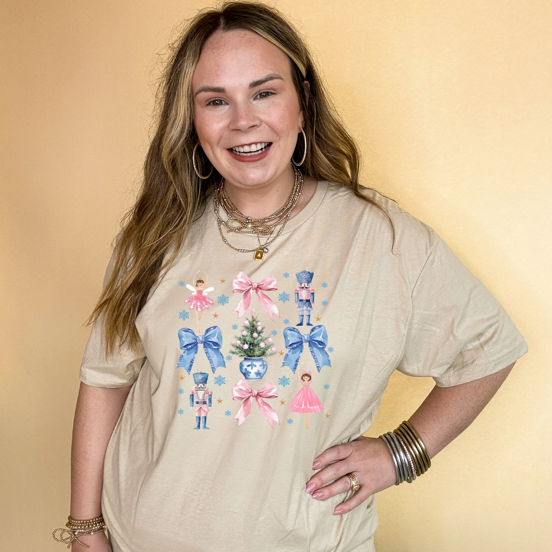 Online Exclusive | Coquette Bow, Ballerina and Nutcracker Graphic Tee in Multiple Color Options Everyday Style Trend