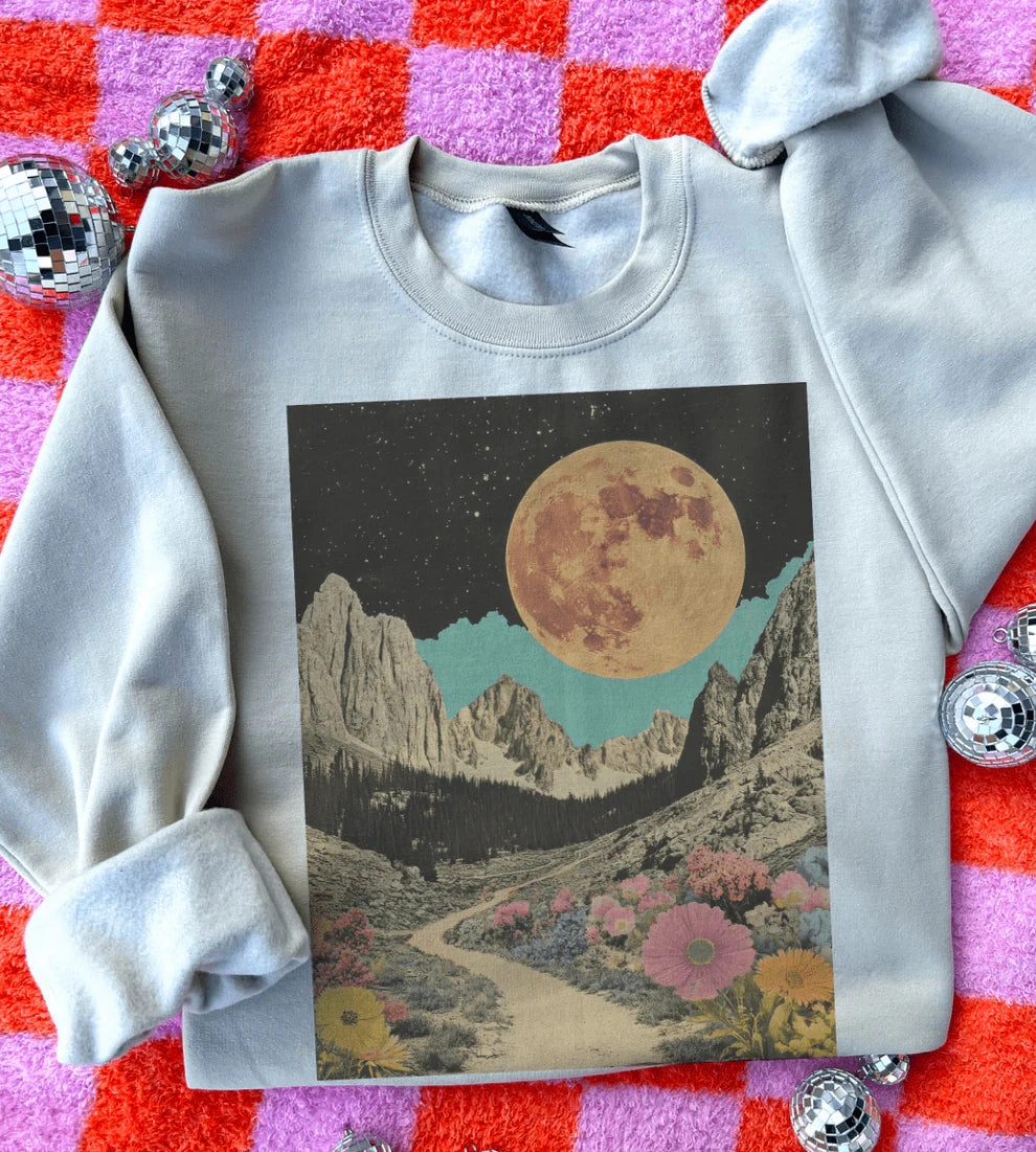 Layer-Friendly Online Exclusive | Disco Pop Summer Moon Graphic - Tee & Sweatshirt Option