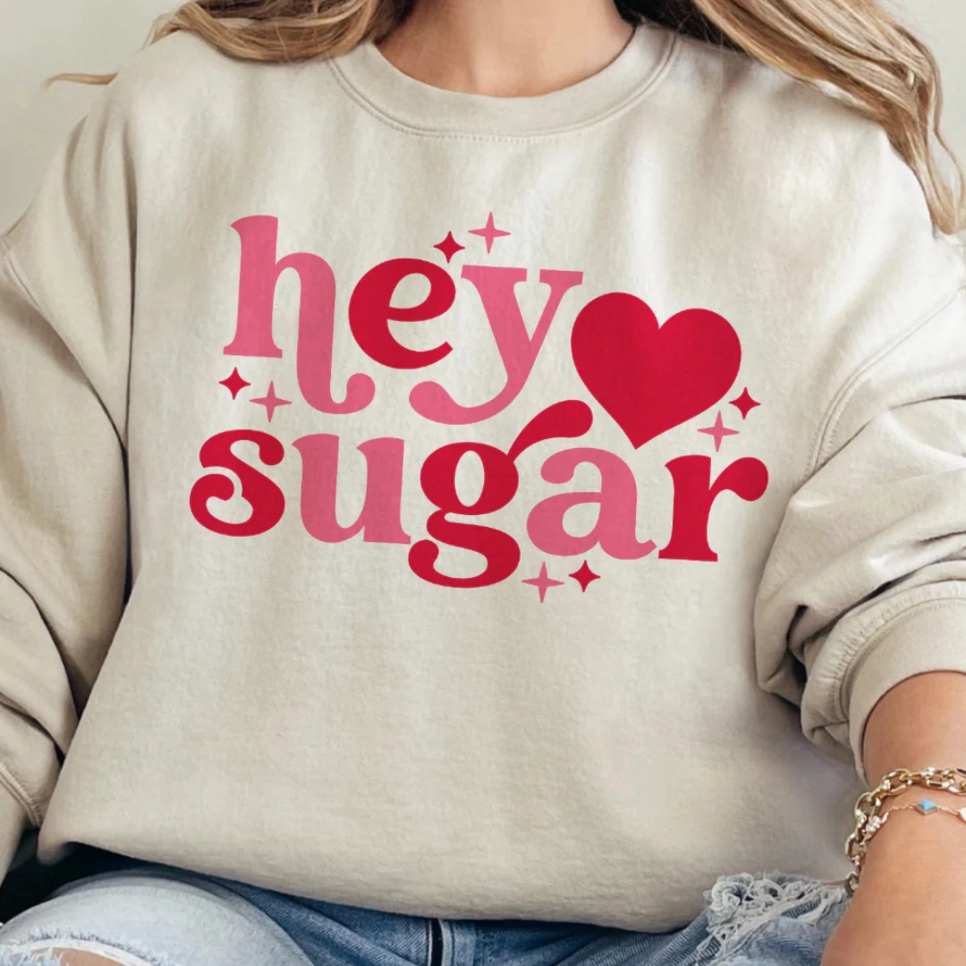 Quick Release Hem OdorResistant Online Exclusive | Hey Sugar Heart Graphic Sweatshirt in Cream