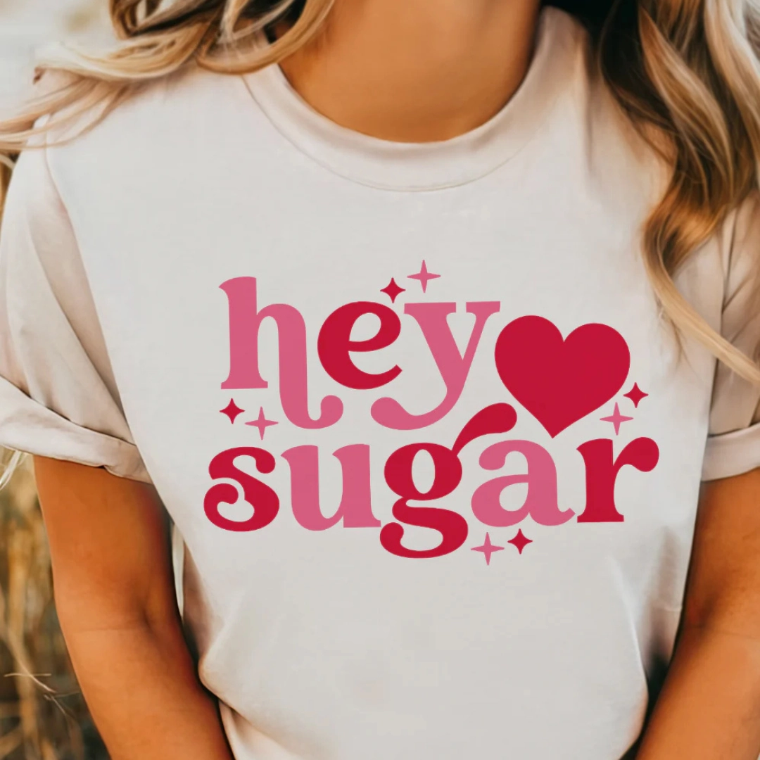 Online Exclusive | Hey Sugar Heart Graphic Tee in Cream Light and Breathable