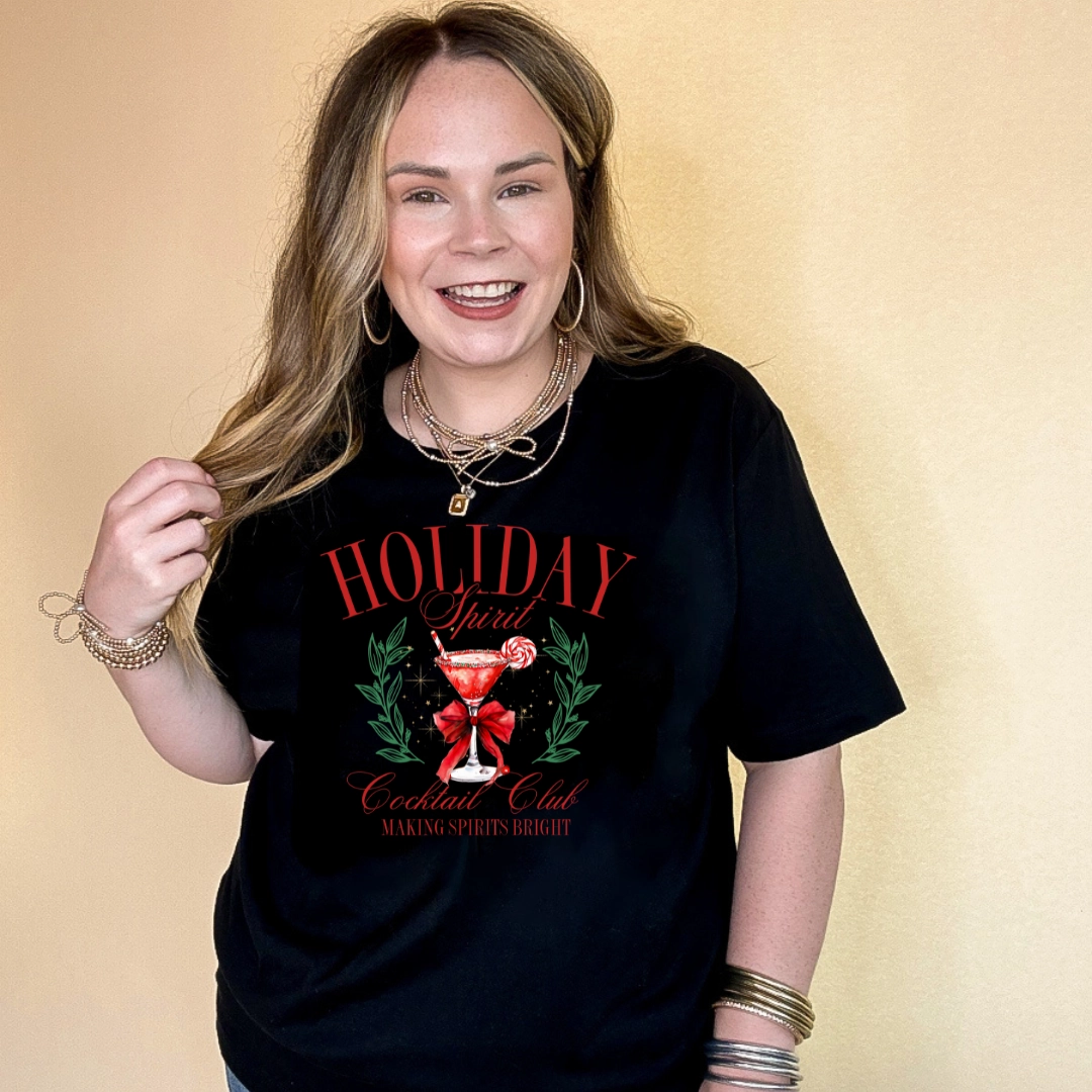 Casual everyday wear Online Exclusive | Holiday Spirit Cocktail Club Peppermint Martini Graphic Tee in Multiple Color Options
