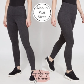 Online Exclusive | Lysse Signature Premium Ankle Length Leggings in Peppered Grey Trendy Trousers HighElasticity