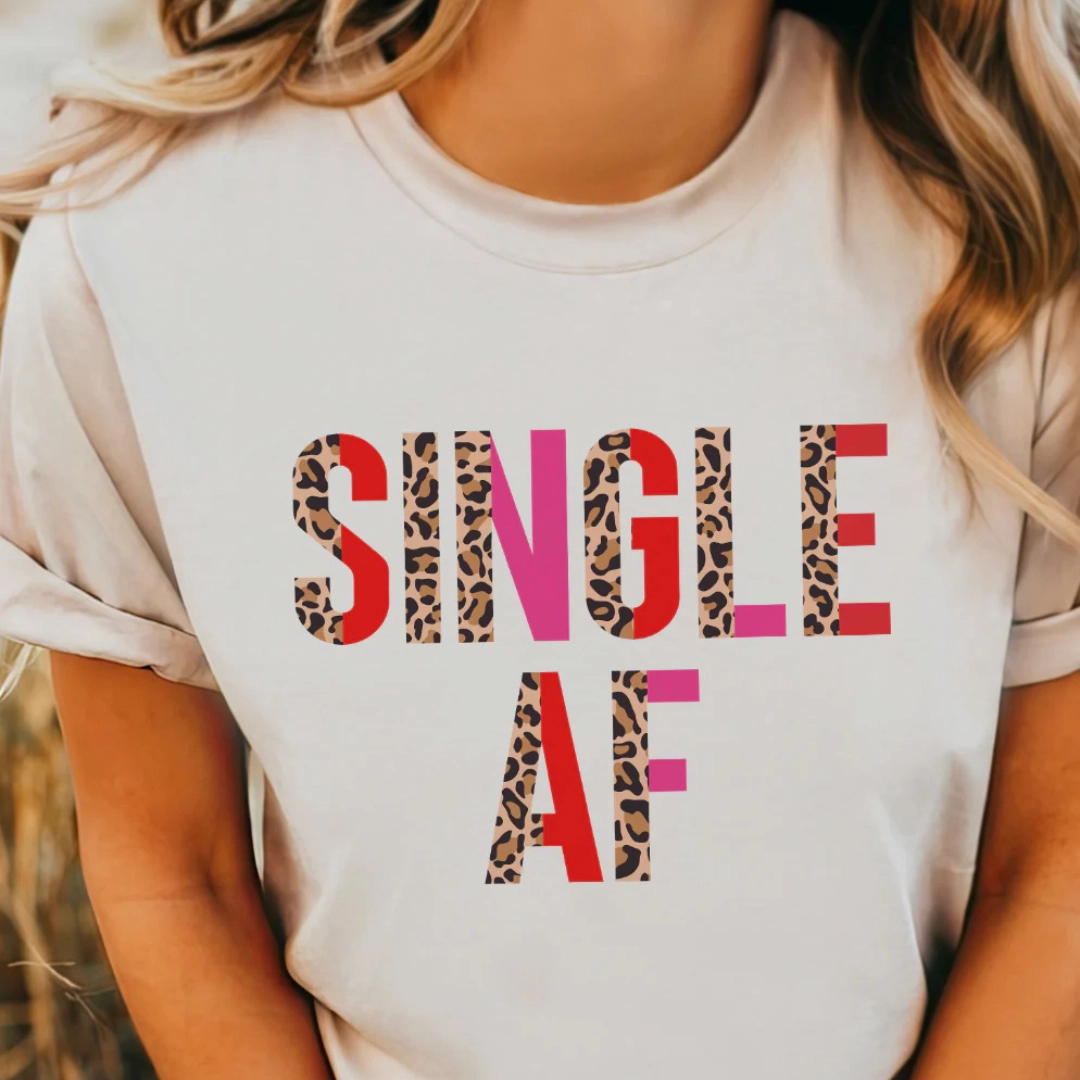 Online Exclusive | Single AF Cheetah and Color Block Graphic Tee in Cream Everyday apparel Durable Wear