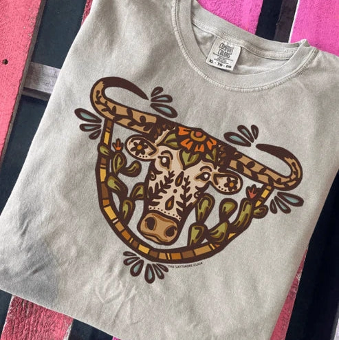 Customizable Breathable mesh lining Online Exclusive | The Wild Watusi Graphic Comfort Color Tee in Khaki Brown