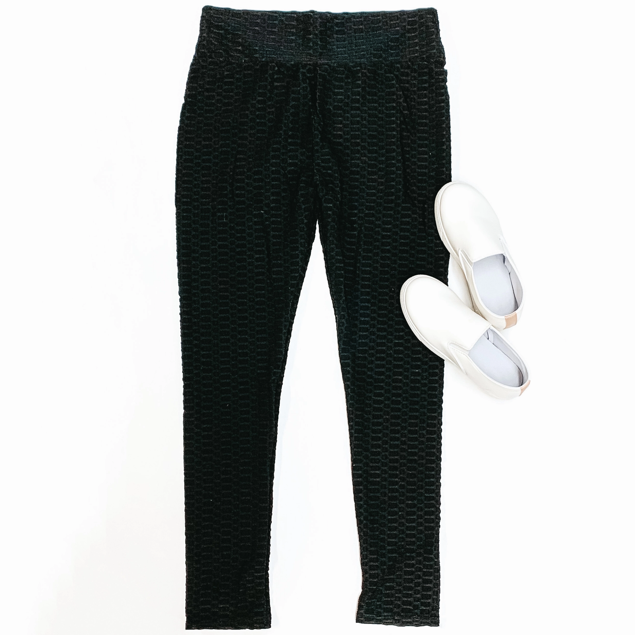 Plus Sizes | Major Flex Textured Leggings in Black Sweat Resistant Material Eco Friendly For Men