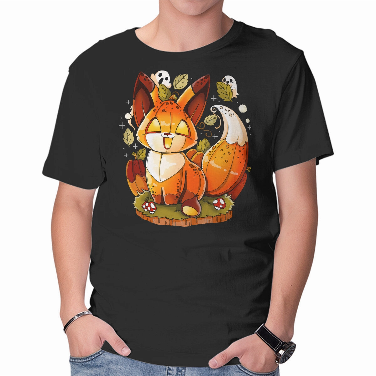 Pumpkin Fox Wrinkle Resistant Texture Abstract print