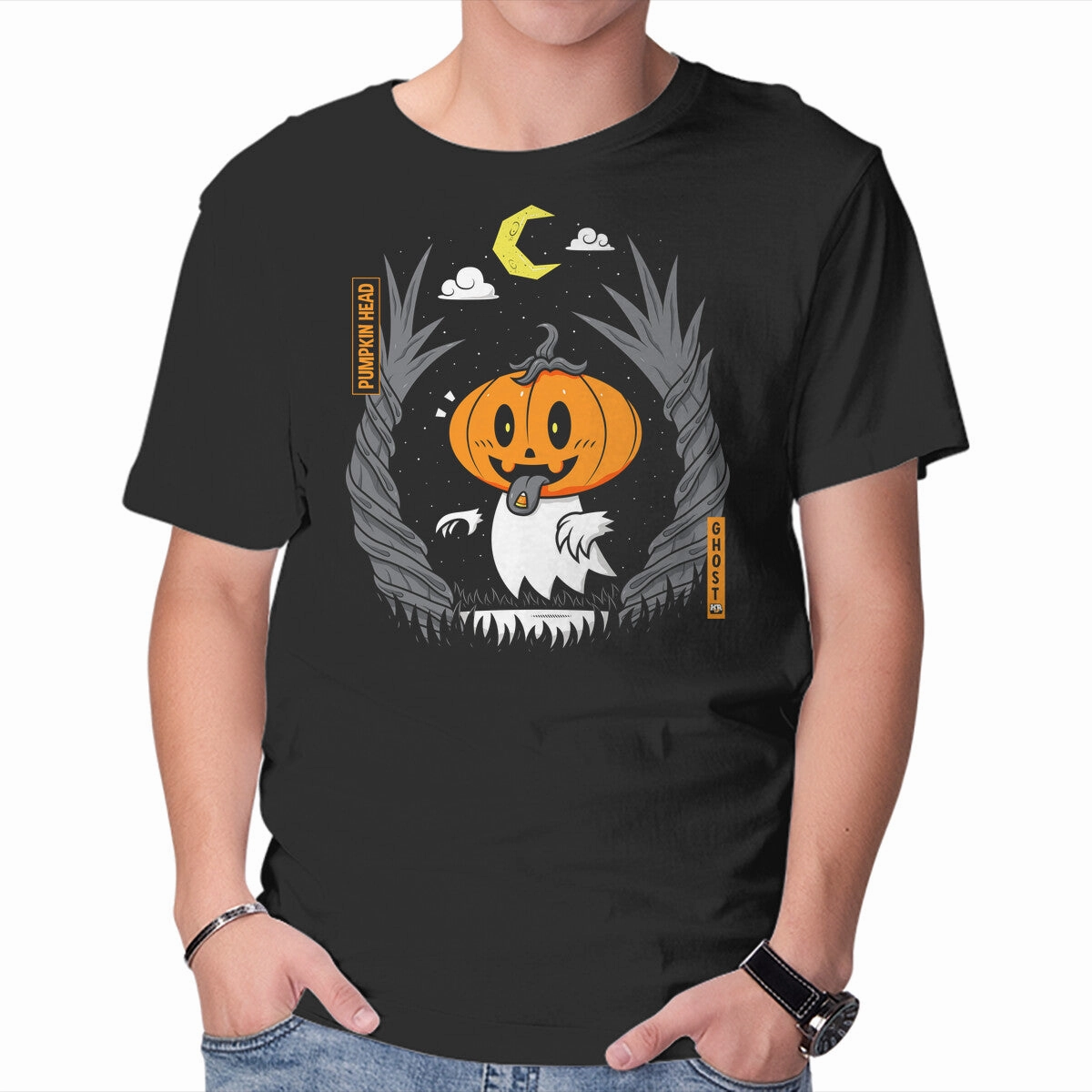Pumpkin Head Ghost Sleek Comfort Fit