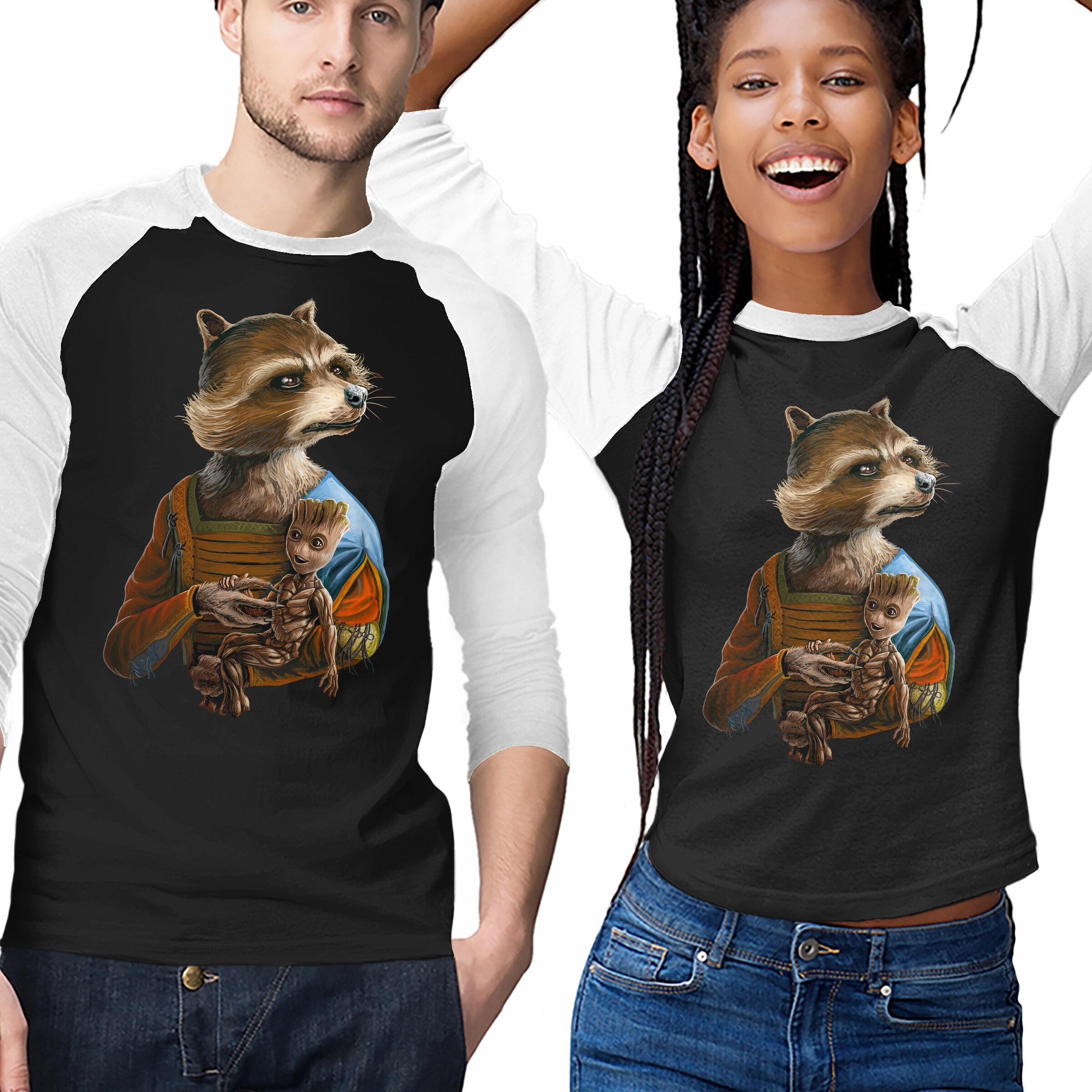 Active Fashion Raccoon With A Wood