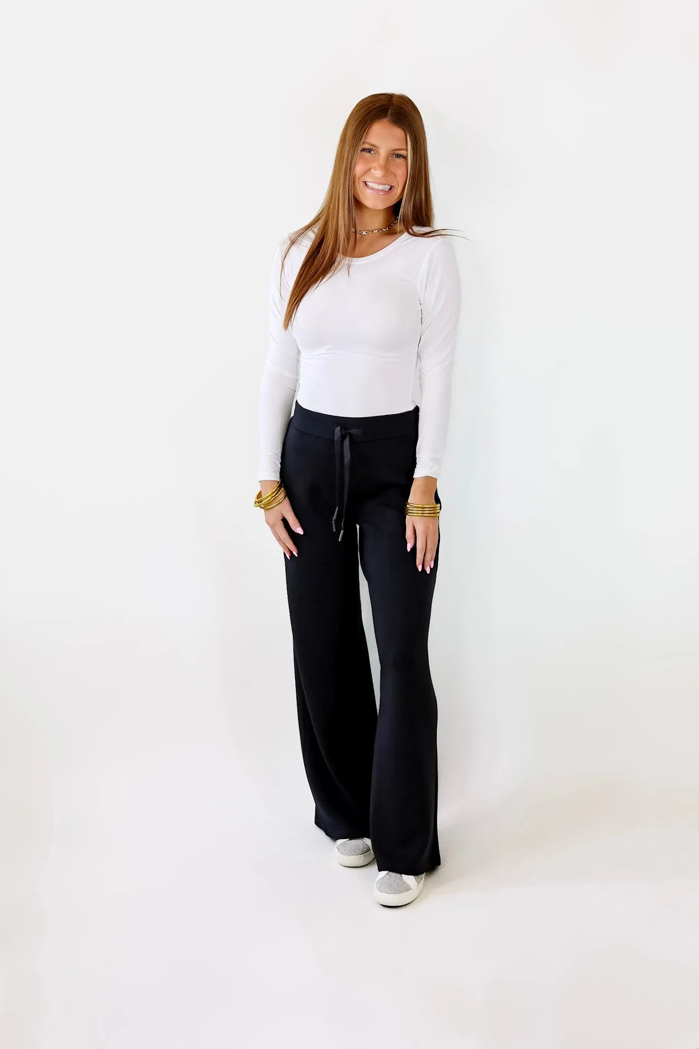 Multipurpose Design SPANX | Suit Yourself Long Sleeve Scoop Neck Bodysuit in White