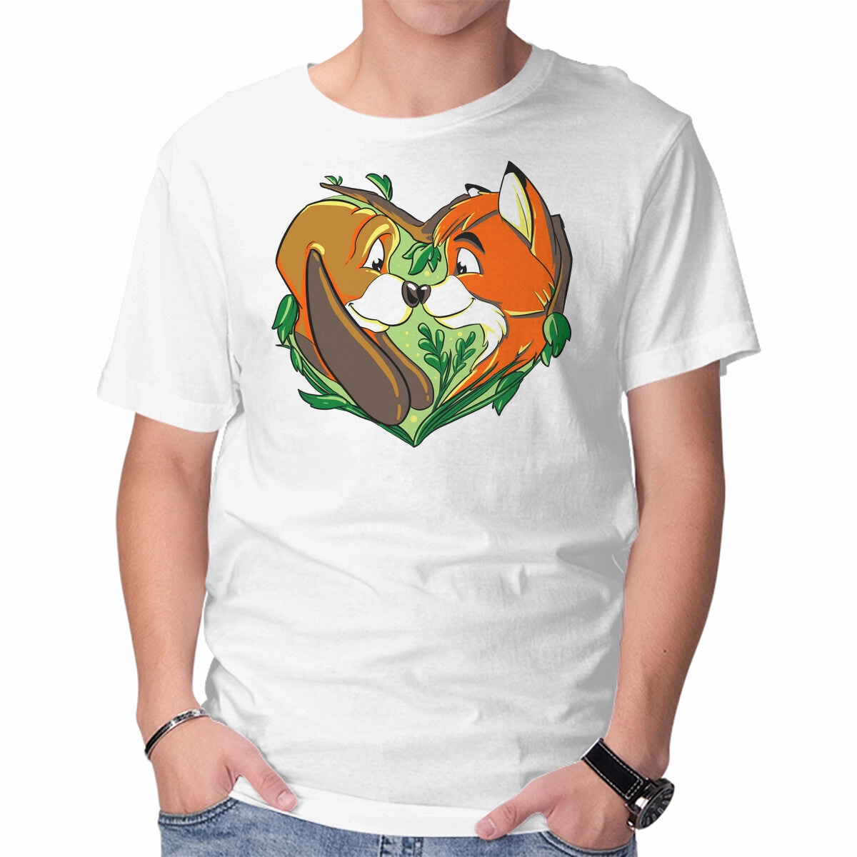 MoistureWicking Technology Stylish Comfort Dog And Fox Friendship