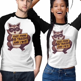 High-Quality Cotton Casual Design Fast Food Is Trash