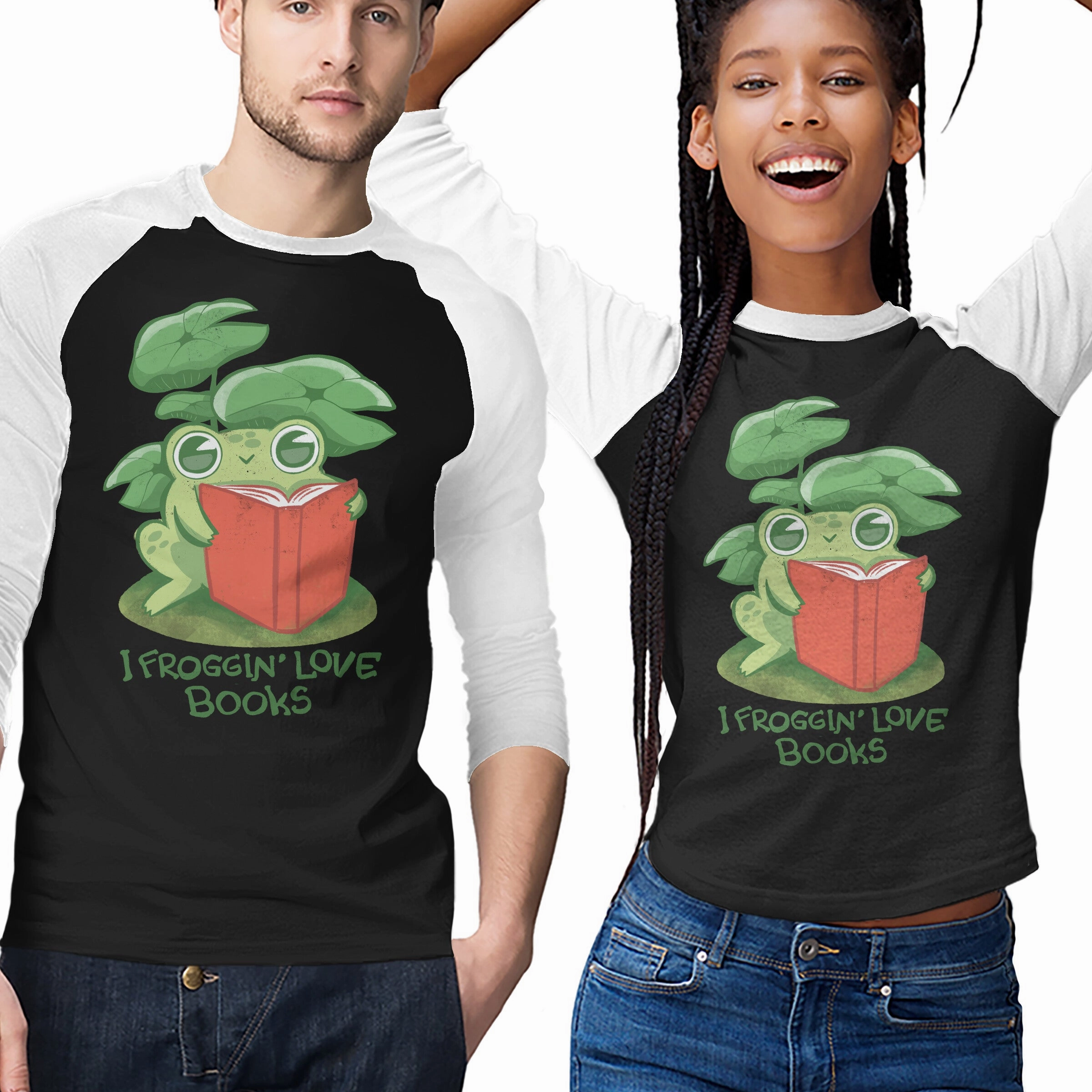 Froggin Love Books Garment Washed Texture Cozy Fit