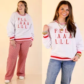 Simply Southern | Holiday Cheer Club Fa La La Floral Varsity Sweatshirt in Ivory Wrinkle Resistant Weave