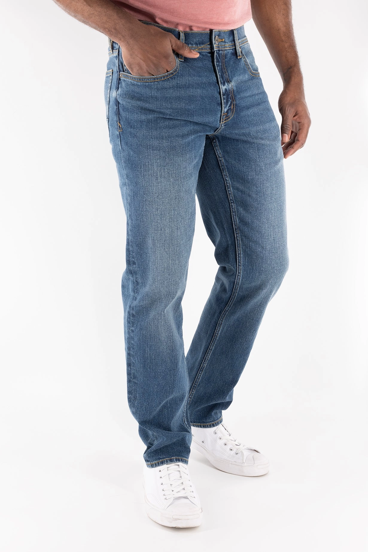 Sporty Cut Core Fit Design Slim Straight Jean - Ash