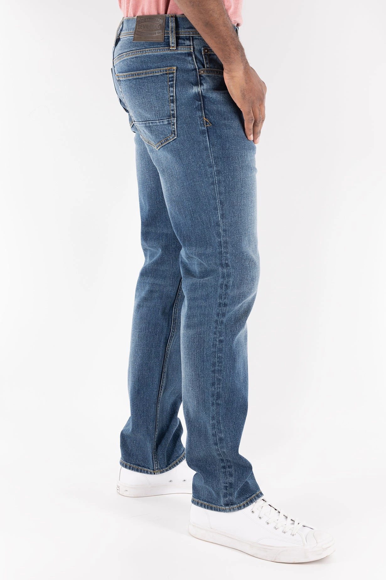 Fitted waist Slim Straight Jean - Ash