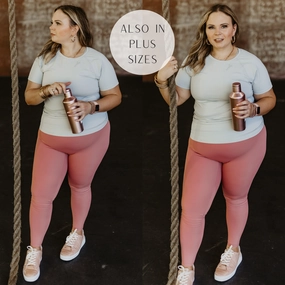 Breaking Records Fitted Short Sleeve Active Top in Light Grey Relaxed Jeans