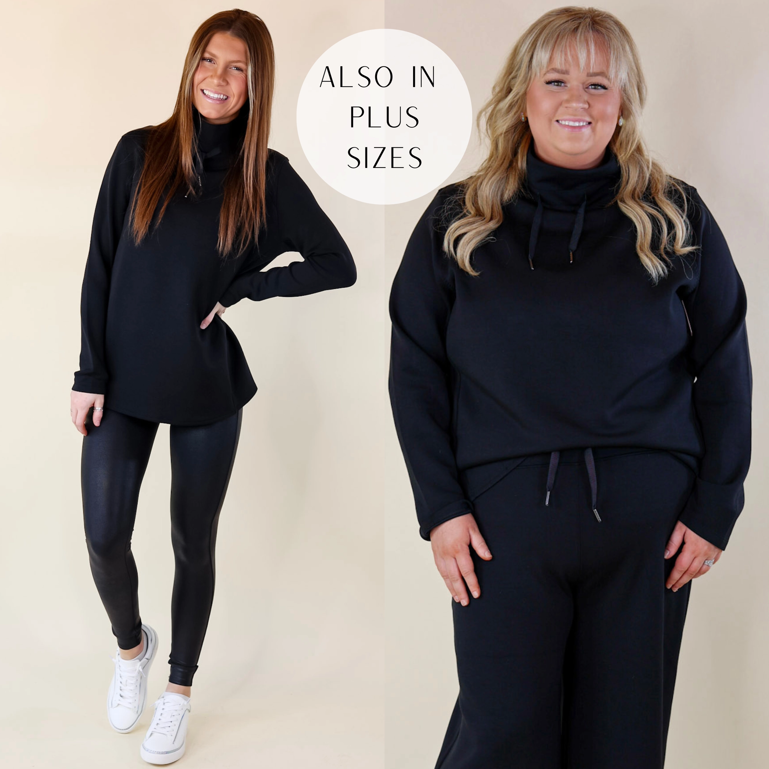 SPANX | AirEssentials Got-Ya-Covered Pullover in Black Tailored Fit Code Soul