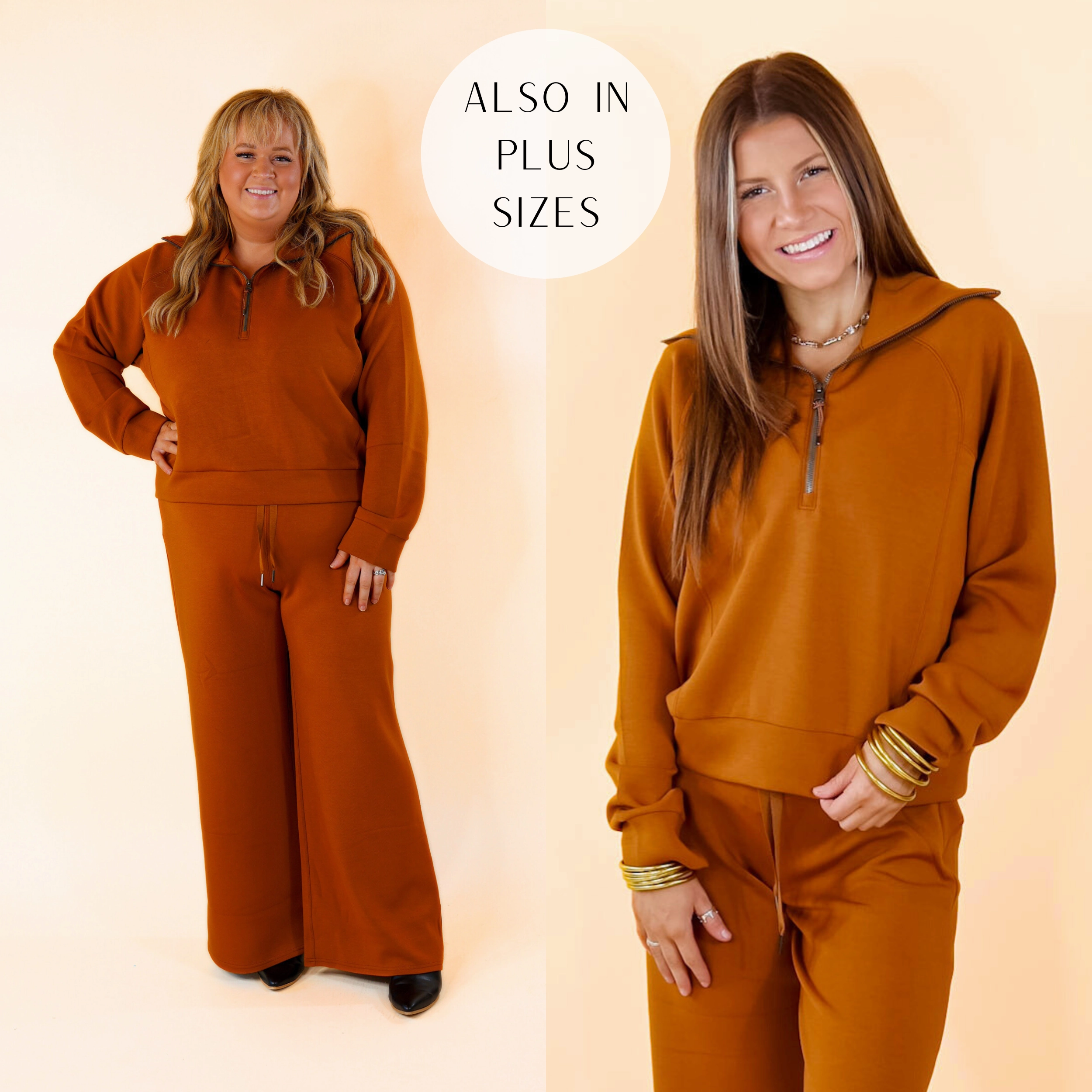 Timeless Skirt SPANX | AirEssentials Half Zip in Butterscotch Brown