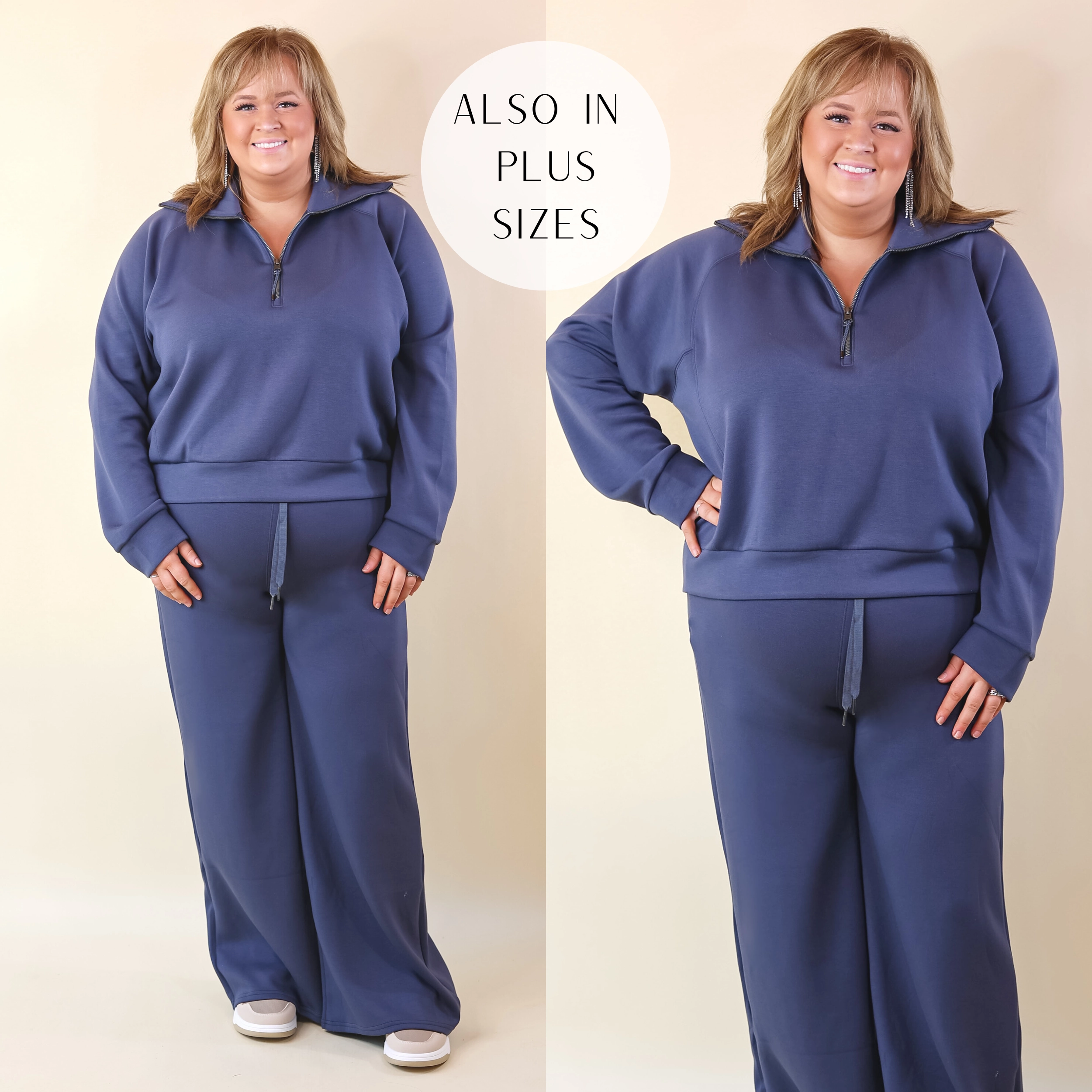 Active Fit SPANX | AirEssentials Half Zip in Dark Storm (Heather Navy)