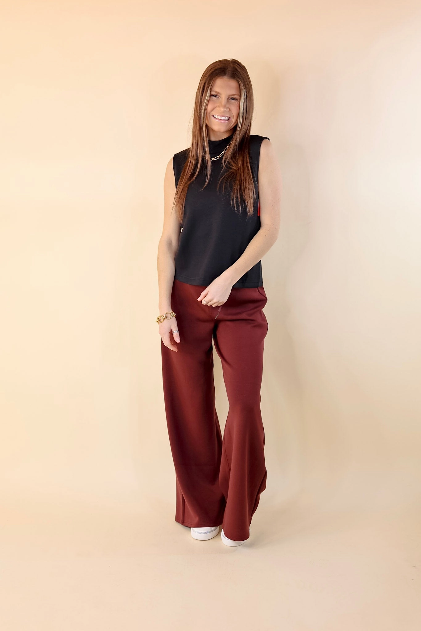 SPANX | AirEssentials Mock Neck Tank Top in Black Lift Mode